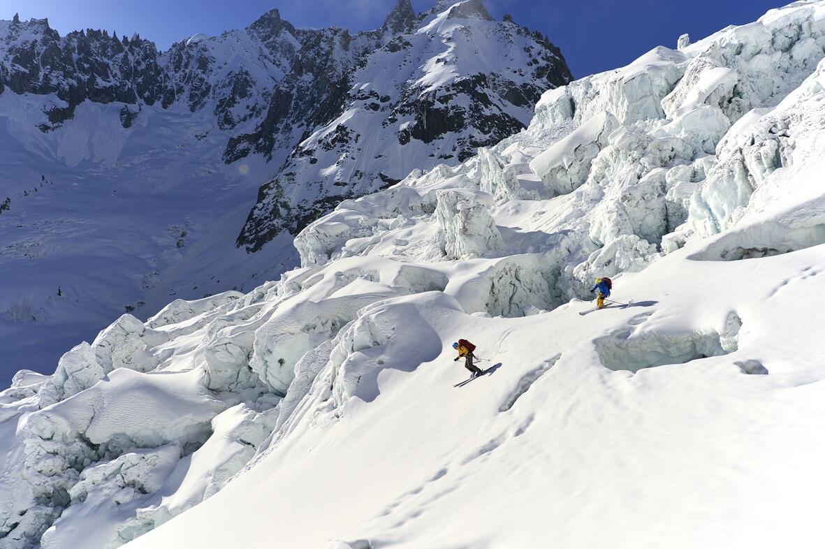 Skitouring Chamonix_Descent w